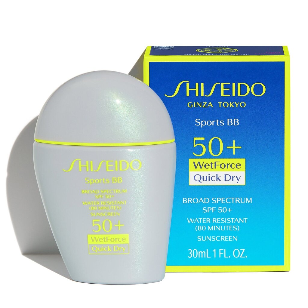 Kreempuuder Shiseido Sports BB SPF50+ 30 ml, Very Dark hind ja info | Jumestuskreemid, puudrid | kaup24.ee