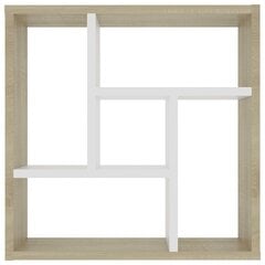 vidaXL seinariiul, valge, Sonoma tamm, 45,1x16x45,1 cm puitlaastplaat hind ja info | Riiulid | kaup24.ee