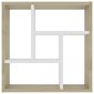 vidaXL seinariiul, valge, Sonoma tamm, 45,1x16x45,1 cm puitlaastplaat hind ja info | Riiulid | kaup24.ee