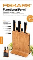 Fiskars набор ножей Functional Form, 6 предметов цена и информация | Подставка для ножей Tescoma Woody, 21 см | kaup24.ee