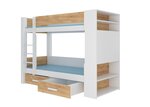 Voodi ADRK Furniture Garet 80x180cm, valge/pruun