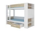 Voodi ADRK Furniture Garet 80x180 cm, valge/tamm