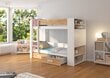 Voodi ADRK Furniture Garet 80x180 cm, valge/helepruun цена и информация | Lastevoodid | kaup24.ee