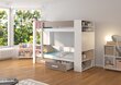 Voodi ADRK Furniture Garet 90x200 cm, valge/hall hind ja info | Lastevoodid | kaup24.ee