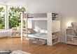 Voodi ADRK Furniture Garet 90x200 cm, valge/hall цена и информация | Lastevoodid | kaup24.ee