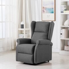 vidaXL recliner tugitool, helehall, kangas цена и информация | Кресла в гостиную | kaup24.ee