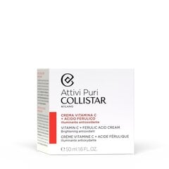 Осветляющий крем для лица Collistar Attivi Puri Vitamine C + Ferulic Acid 50 мл цена и информация | Кремы для лица | kaup24.ee