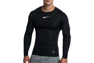 Meeste pikkade varrukatega spordipluus Nike Pro Top Compression Longsleeve 838077 010, must hind ja info | Meeste spordiriided | kaup24.ee