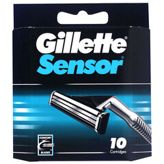 Raseerimispea Gillette Sensor 10 tk. цена и информация | Косметика и средства для бритья | kaup24.ee