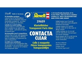 Läbipaistev universaalliim, Revell - Contacta Clear 20g, 39609 hind ja info | Revell Sanitaartehnika, remont, küte | kaup24.ee