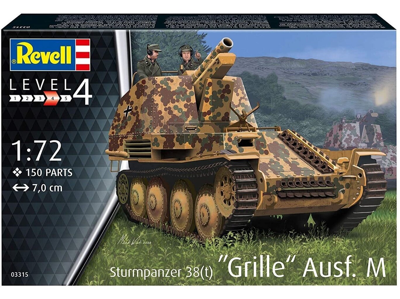 Mudeltank, Revell - Sturmpanzer 38(t) Grille Ausf. M, 1/72, 03315 hind ja info | Klotsid ja konstruktorid | kaup24.ee