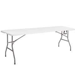 Kokkupandav laud Springos, 240x75 cm, valge hind ja info | Aialauad | kaup24.ee