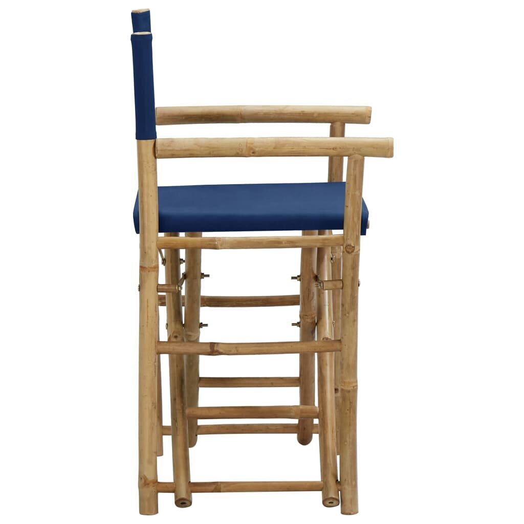 vidaXL Režisööri toolid, 2 tk., sinine, bambus ja kangas цена и информация | Aiatoolid | kaup24.ee