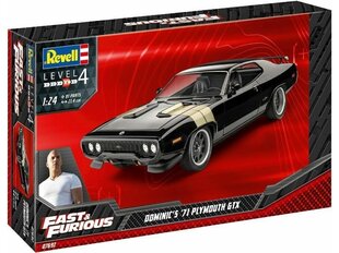 Сборная пластиковая модель Revell - Fast & Furious Dominics 1971 Plymouth GTX, 1/24, 07692 цена и информация | Конструкторы и кубики | kaup24.ee