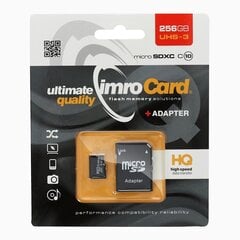 Mälukaart Imro microSD 256GB with adapter / Class 10 UHS 3 hind ja info | Mobiiltelefonide mälukaardid | kaup24.ee