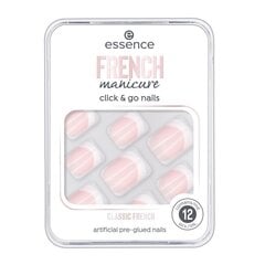 Liimitavad küüned Essence French Manicure Click & Go, 12 tk., 01 Classic French hind ja info | Maniküüri ja pediküüri tarvikud | kaup24.ee