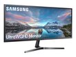 34" UltraWide QHD monitor Samsung LS34J550WQRXEN hind ja info | Monitorid | kaup24.ee