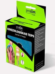 Kinesioloogiline teip ProSlim/T-active 5cm x 5m - sinine цена и информация | Ортезы и бандажи | kaup24.ee