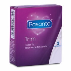 Презервативы Pasante Trim, 3 шт. цена и информация | Презервативы | kaup24.ee