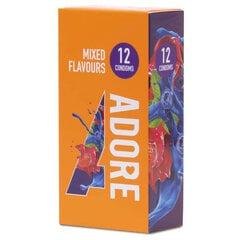 Kondoomid Adore Mixed Flavors, 12 tk. hind ja info | Kondoomid | kaup24.ee