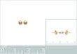 750° kullaga kaetud kõrvarõngad, 3 mm, toodetud Prantsusmaal цена и информация | Kõrvarõngad | kaup24.ee