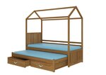 Кровать ADRK Furniture Jonasek 80x180 см, темно-коричневая