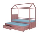 Voodi ADRK Furniture Jonasek 80x180cm, roosa