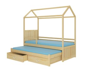 Кровать ADRK Furniture Jonasek с боковой защитой 80x180см, светло-коричневая цена и информация | Детские кровати | kaup24.ee