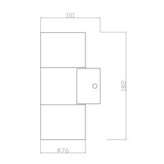 Tänavalatern G.Lux GH-224-GR, hall hind ja info | Aia- ja õuevalgustid | kaup24.ee