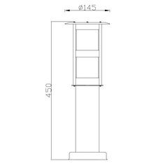 Tänavalatern G.Lux GH-213-450-SS цена и информация | Уличное освещение | kaup24.ee