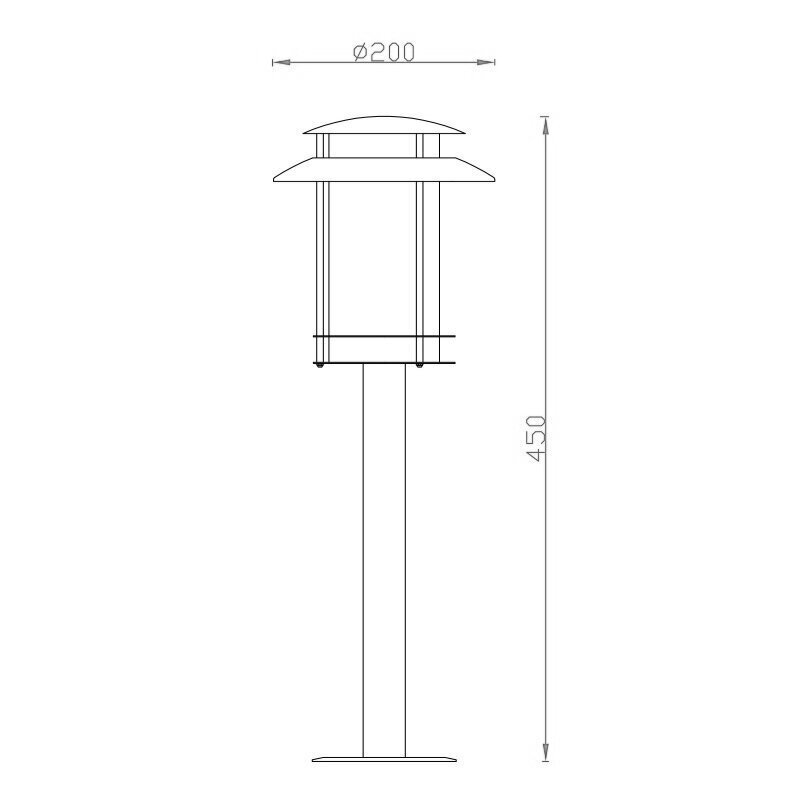 Tänavalatern G.Lux DH-3001D-450 цена и информация | Aia- ja õuevalgustid | kaup24.ee