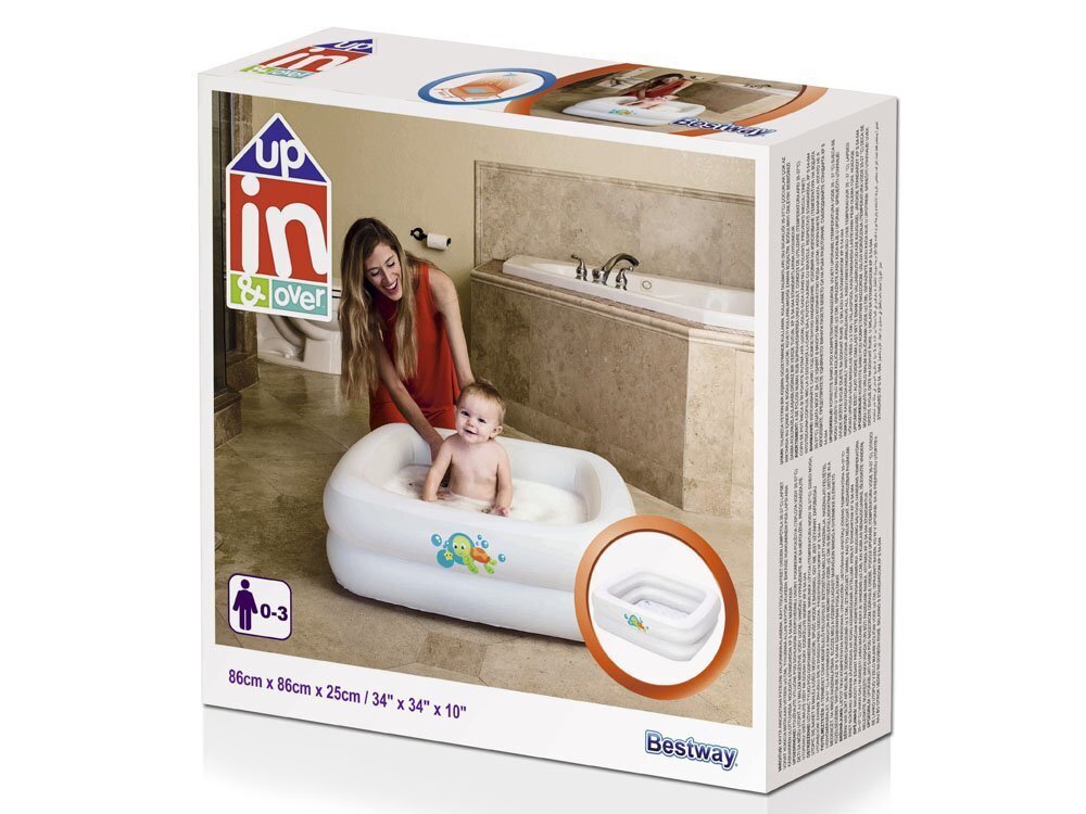 Täispuhutav väikelaste bassein Bestway Baby Tub, 86x86x25 cm цена и информация | Basseinid | kaup24.ee