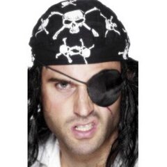 Пиратска повязка на глаз с резинкой цена и информация | Карнавальные костюмы | kaup24.ee