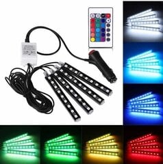 Puldiga RGB LED-pulgad auto salongi valgustamiseks цена и информация | Автомобильные лампочки | kaup24.ee