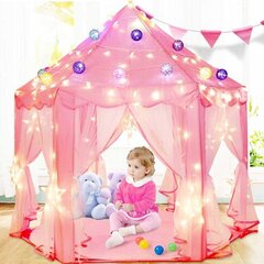 Детская палатка Замок принцессы, розовая цена и информация | Детские игровые домики | kaup24.ee