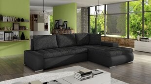 Угловой диван-кровать HERKULES MINI Soft 011 (черный) + Lawa 06 цена и информация | Диваны | kaup24.ee