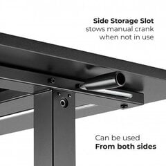 Reguleeritava kõrgusega laud UP UP Loki, must цена и информация | Компьютерные, письменные столы | kaup24.ee