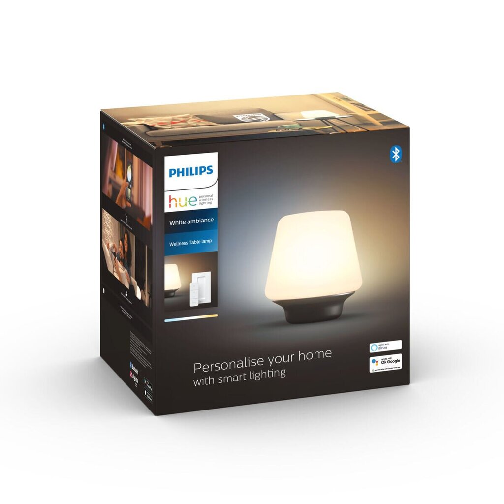 Philips Hue Wellner nutikas must laualamp 1x9.5W hind ja info | Laualambid | kaup24.ee