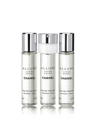 Tualettvesi Chanel Allure Sport EDT meestele 3 x 20 ml цена и информация | Мужские духи | kaup24.ee