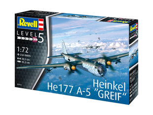 Revell - Heinkel He177 A-5 "GRIEF", 1/72, 03913 hind ja info | Klotsid ja konstruktorid | kaup24.ee