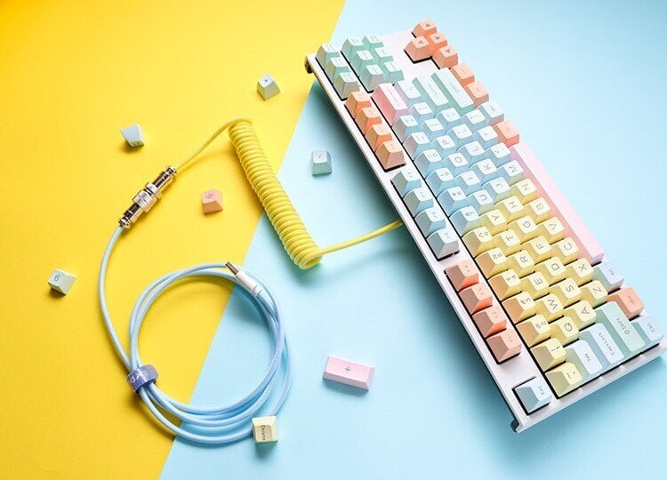 Ducky Premicord kaabel, USB-C USB-A, Cotton Candy hind ja info | USB jagajad, adapterid | kaup24.ee