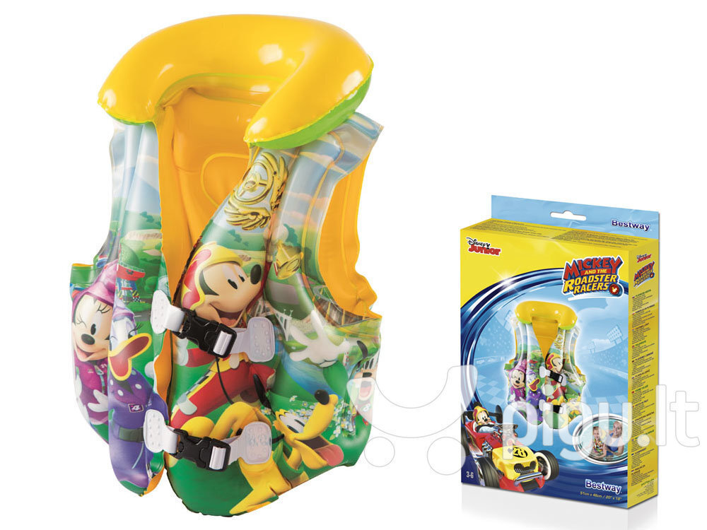 Täispuhutav ujumisvest Bestway Mickey Mouse Clubhouse™, 51x46 cm hind ja info | Ujumisvestid ja -kätised | kaup24.ee