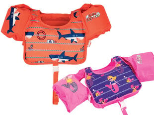 Детский плавательный жилет с рукавами Bestway, 1 шт., оранжевый / розовый цена и информация | Нарукавники, жилеты для плавания | kaup24.ee