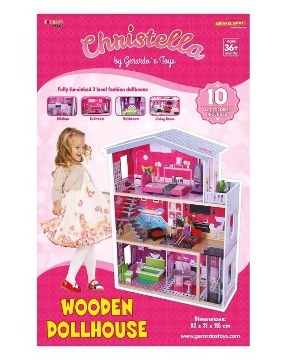 Puidust nukumaja Christella 41279 hind ja info | Tüdrukute mänguasjad | kaup24.ee