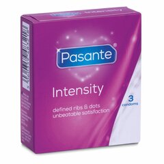 Презервативы Pasante Intensity, 3 шт. цена и информация | Презервативы | kaup24.ee