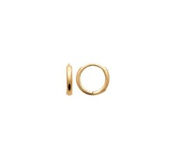 750° kullaga kaetud kõrvarõngad, 12 mm, toodetud Prantsusmaal hind ja info | Kõrvarõngad | kaup24.ee