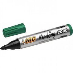 Перманентный маркер Eco 2000 2-5 мм, круглый наконечник, зеленый, в упаковке 12 шт 000026 цена и информация | Канцелярские товары | kaup24.ee