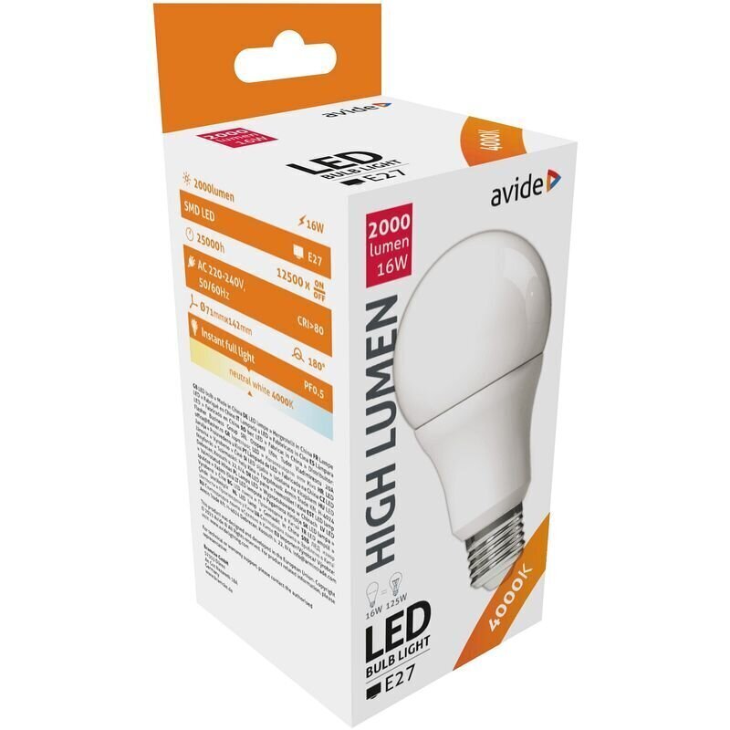 Avide LED pirn 16W A70 E27 4000K цена и информация | Lambipirnid, lambid | kaup24.ee