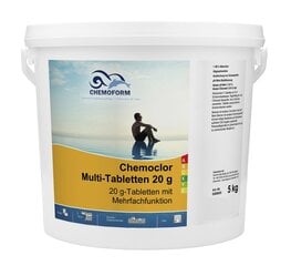 Мультитаблетки 20гр, Chemoform Chemoclor Multi-Tabletten 20 г, 5кг цена и информация | Химия для бассейнов | kaup24.ee