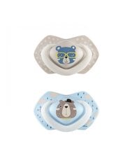 Sümmeetriline silikoonist lutt Canpol Babies Bonjour Paris, 18 kuud+, 2 tk, 22/649, sinine hind ja info | Lutid | kaup24.ee